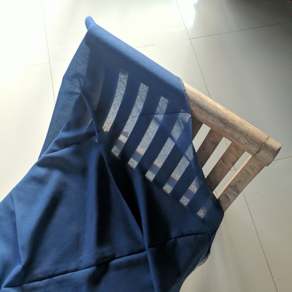 Lightweight square navy scarf | NWOT - Picture 2 of 3